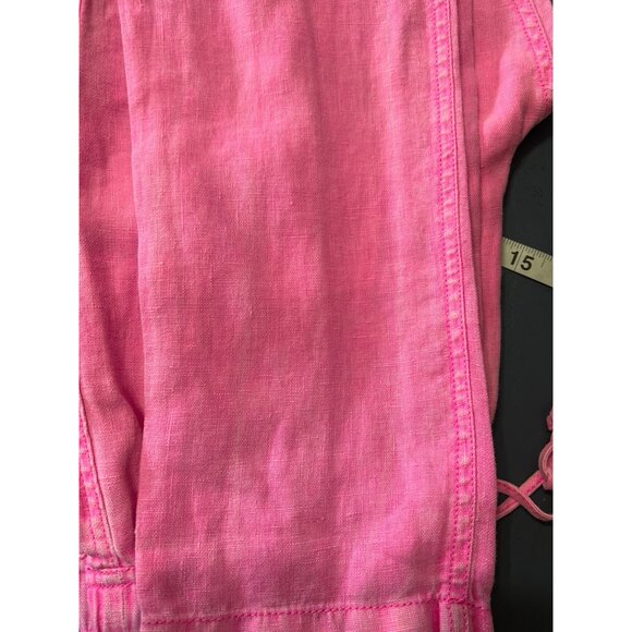 Lilly Pulitzer Linen Pants XS Pink Drawstring Beach Boho Chic Resort - Picture 10 of 11